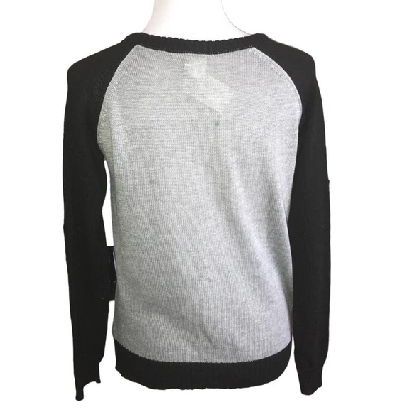 DISNEY MINNIE MOUSE BLACK AND GREY PULLOVER SWEATER MEDIUM - Picture 2 of 3